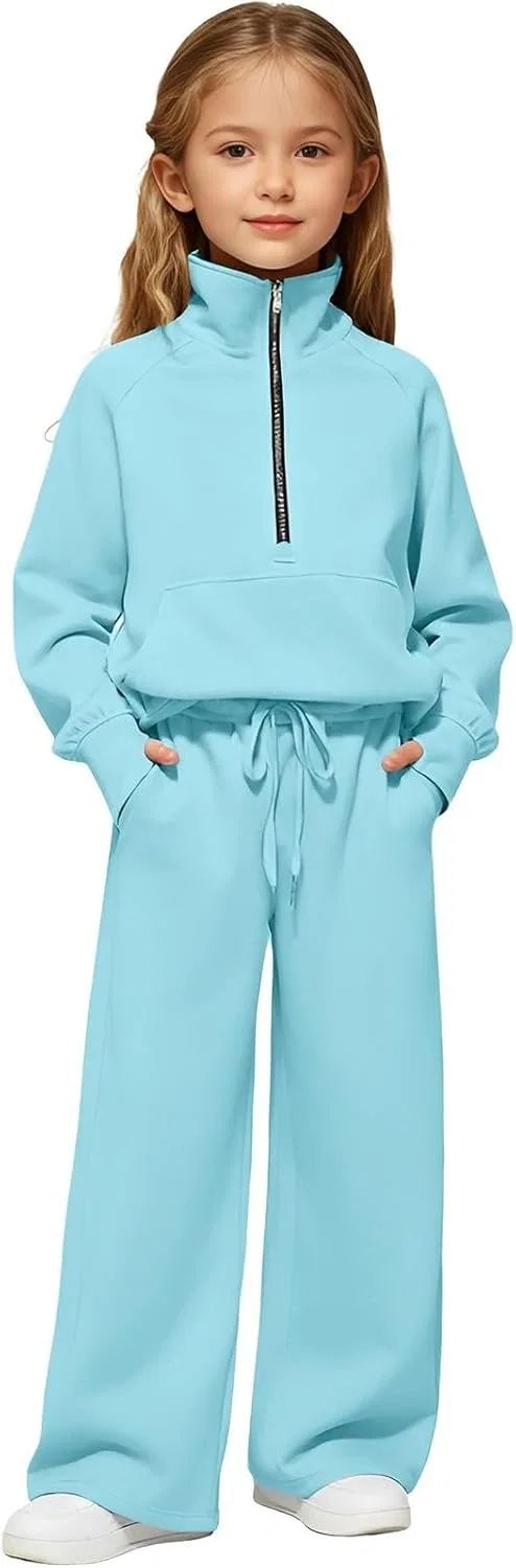 Спортивный костюм для девочек 2 предмета, C-blue