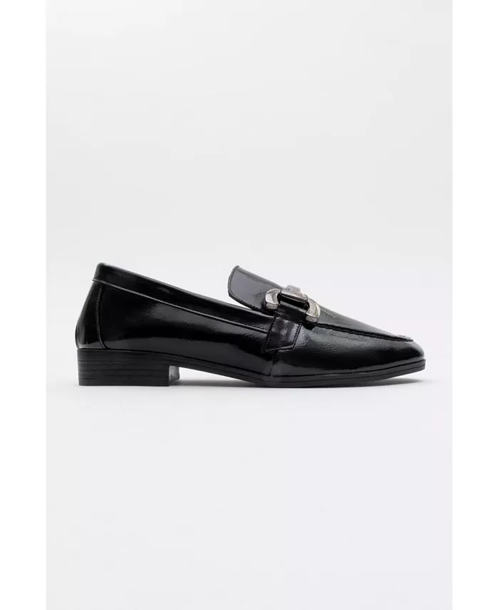 Женские лоферы Rous с кожаной вставкой Bit Forever & Always Shoes, черный — фото 2