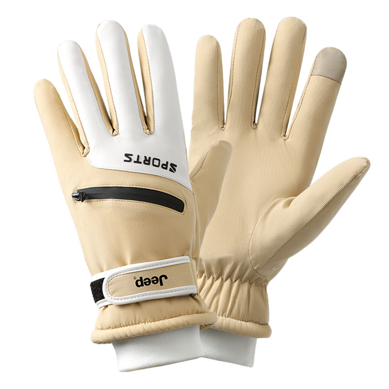 

Спортивные перчатки из полиэстера Unisex Jeep, хаки[women's]