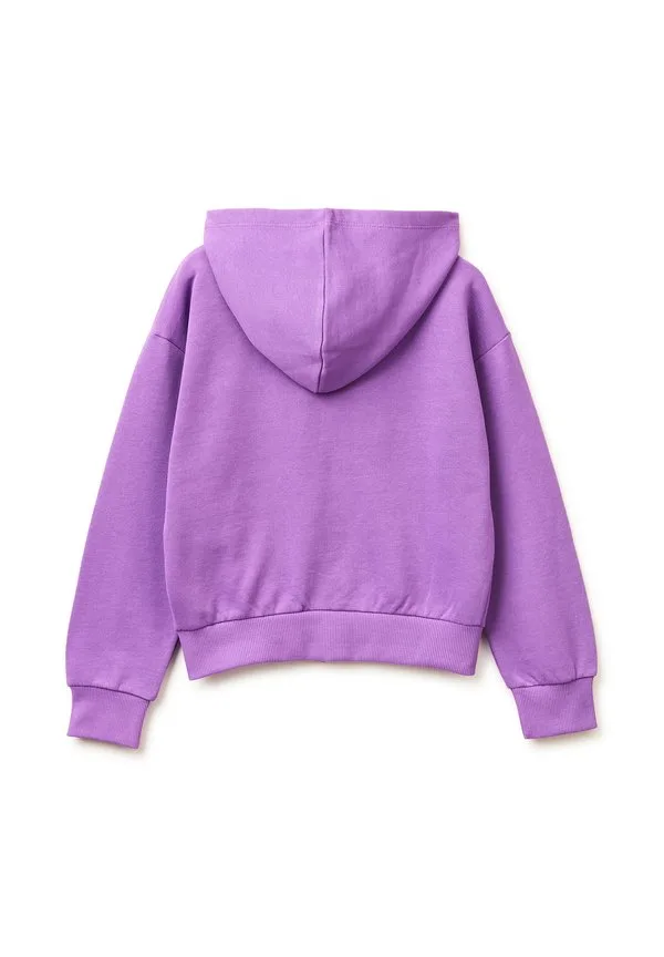 Толстовка с капюшоном и блестящим принтом на молнии United Colors Of Benetton, Violet — фото 2
