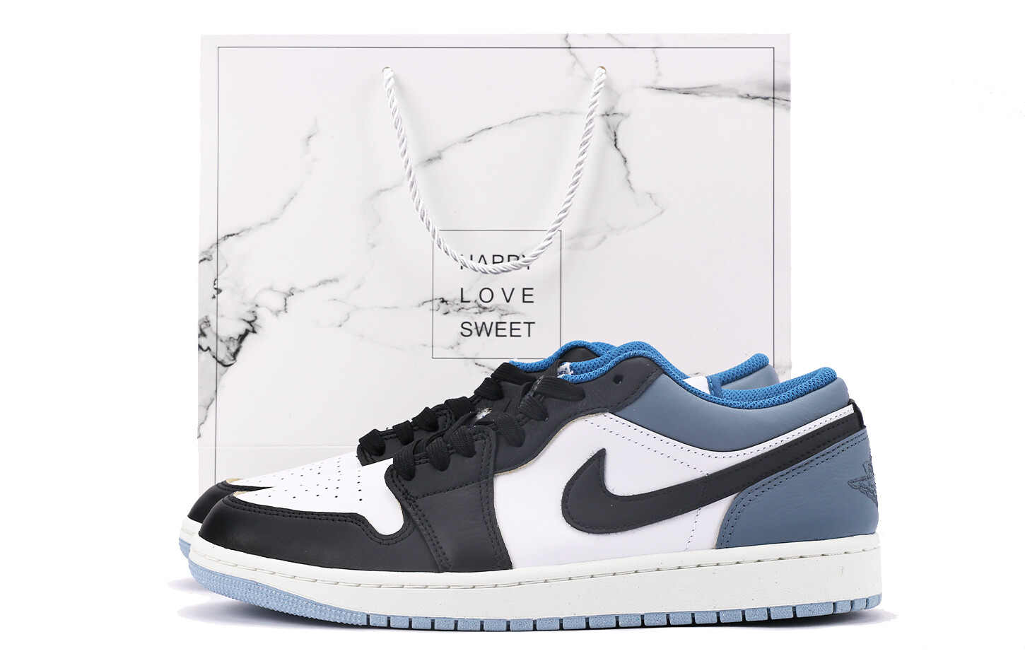 

Кроссовки Air Jordan 1 Vintage Basketball Shoes Men Low-top, синий