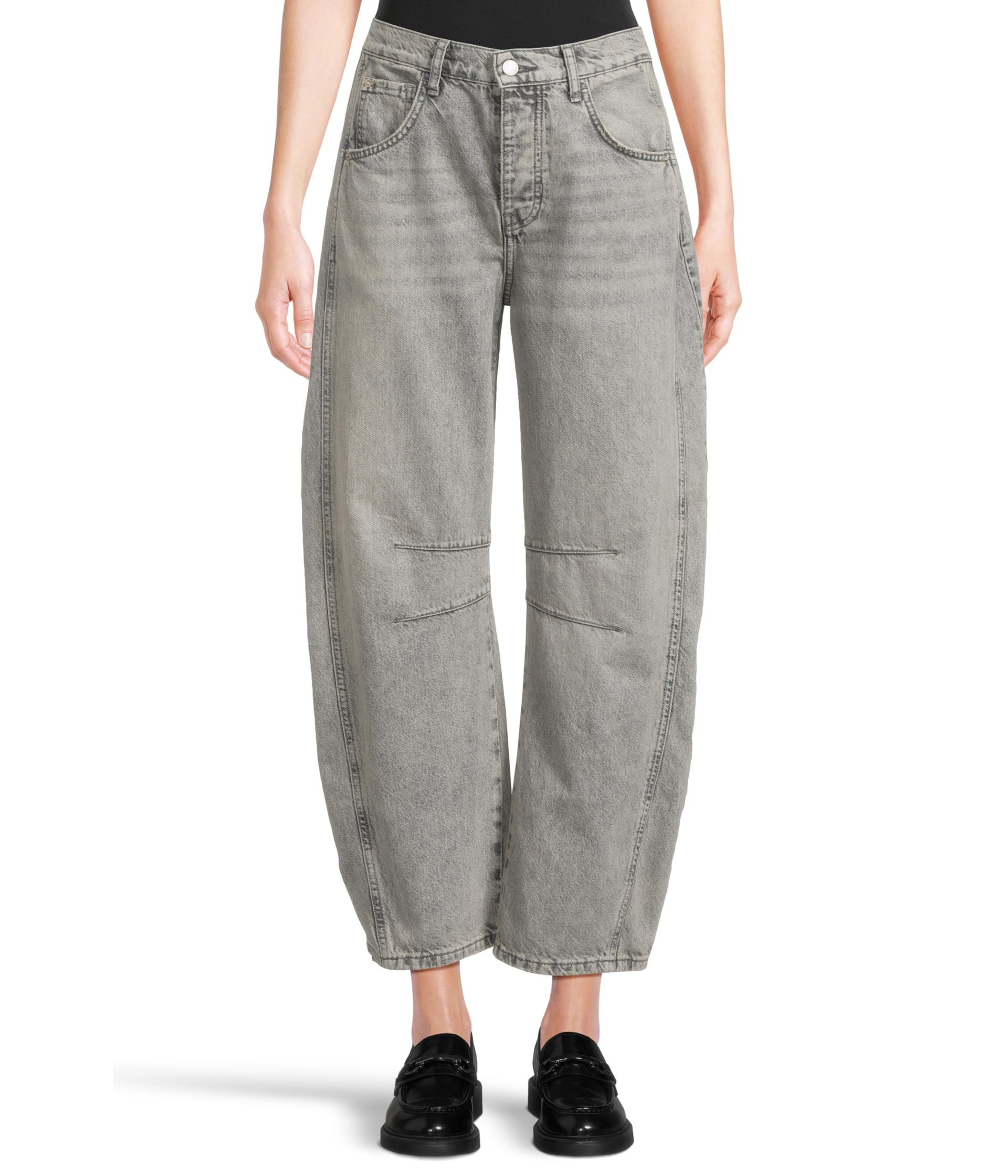 

Джинсы Free People We The Free Good Luck Mid-Rise Barrel Jeans, цвет Falcon Grey