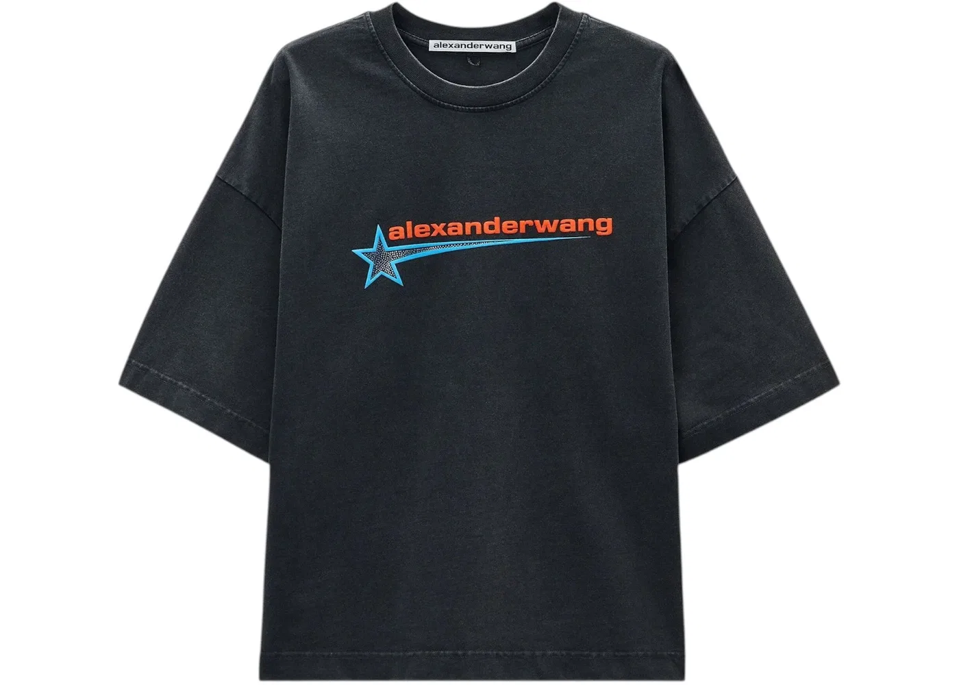Унисекс футболка с принтом Alexander Wang Tee, Washed Black