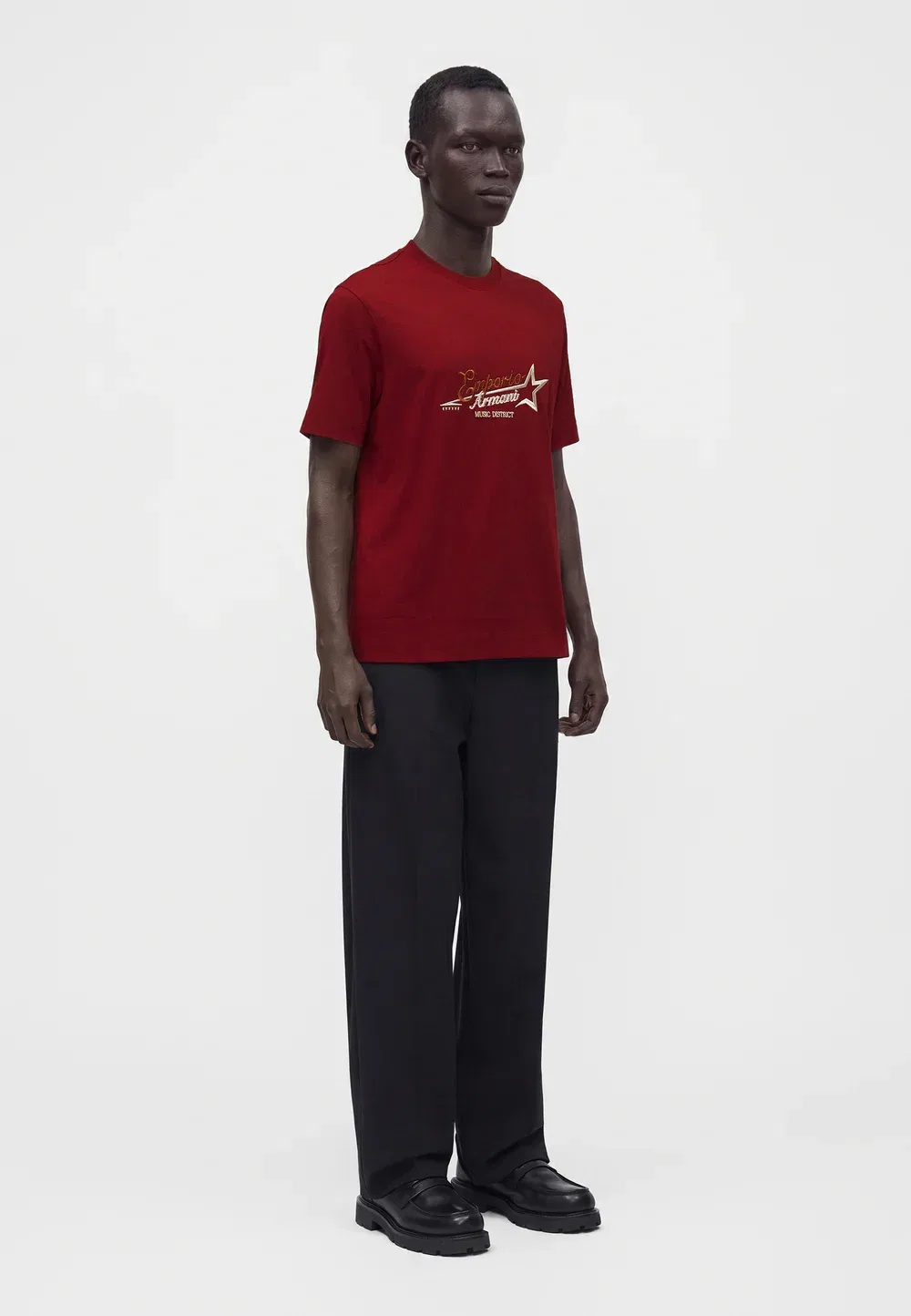 Футболка с принтом Emporio Armani, Merlot — фото 4