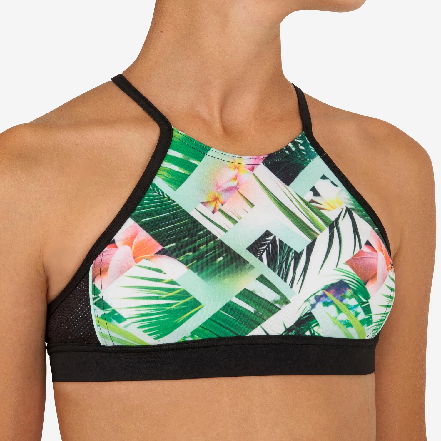 Детский топ-бикини для серфинга Bustier Baha 900 Decathlon, Grun