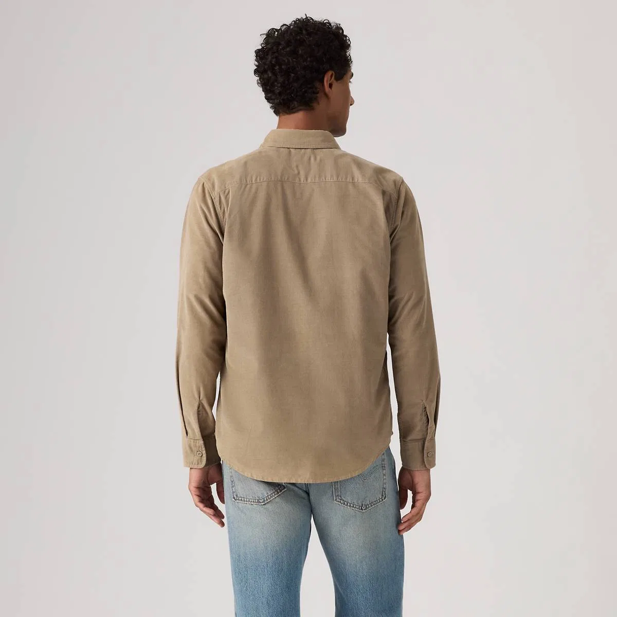 Классическая вельветовая рубашка с одним карманом Levi's, Brindle - Brown — фото 4