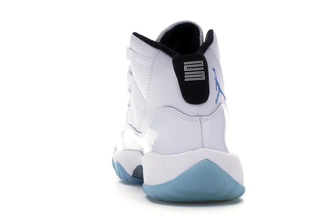 Детские кроссовки для мальчиков с высоким верхом Jordan 11 Retro Jordan, White/Black-Legend Blue — фото 4