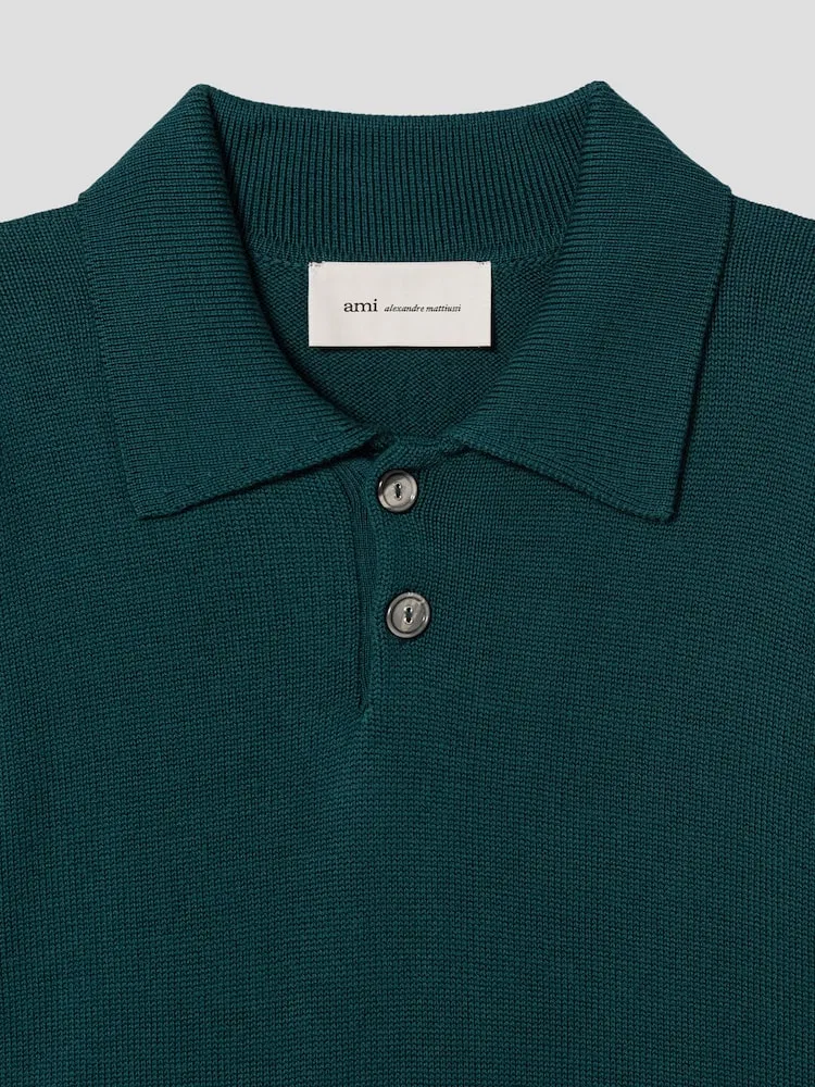 Свитер Polo Boxy от AMI PARIS, Green — фото 3