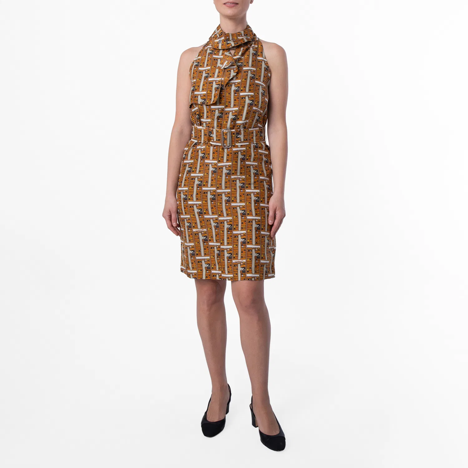 Платье Bus Silk Halterneck Burberry, Pumpkin Ip Check