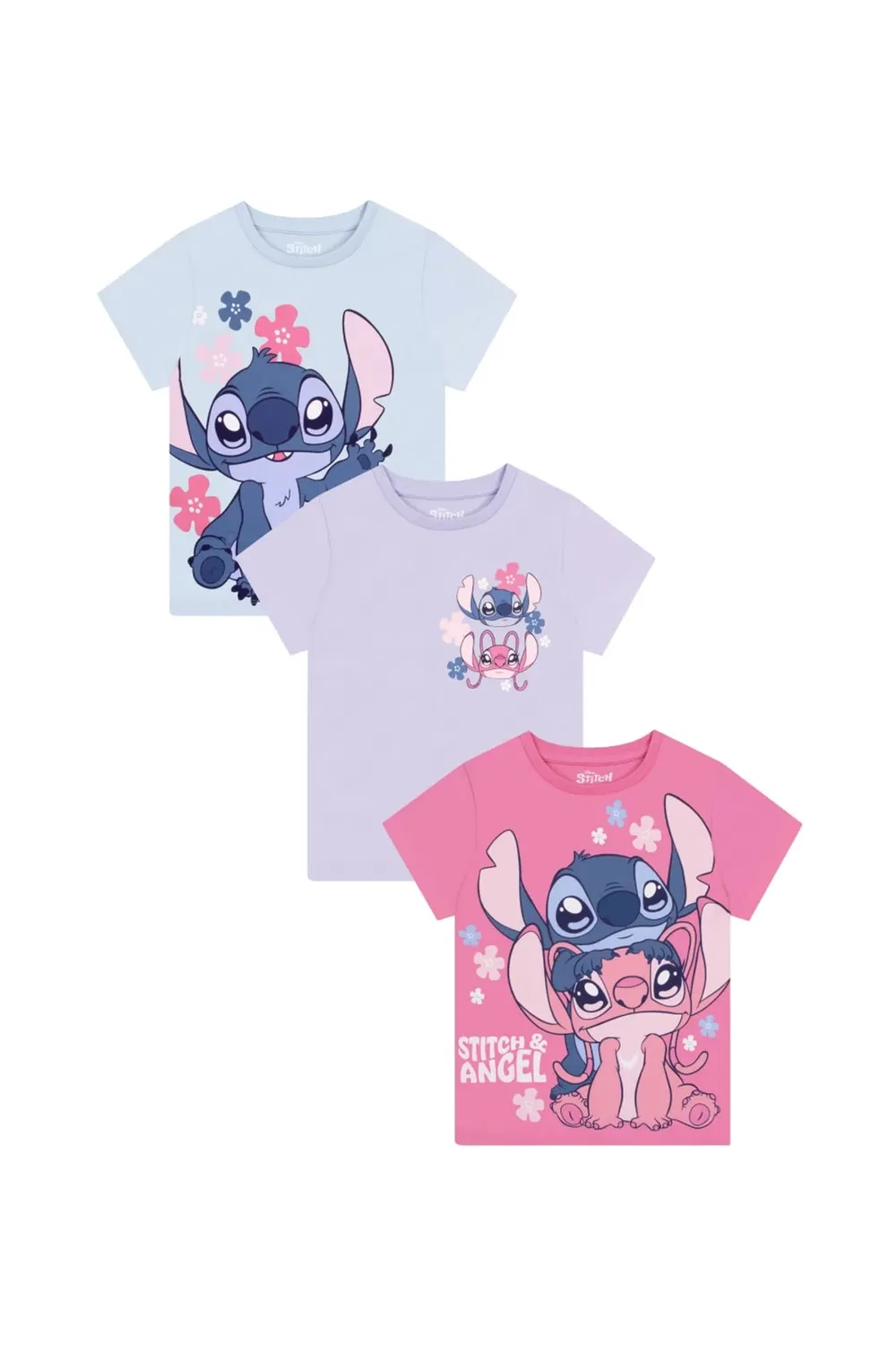Детский комплект футболок с принтом Lilo and Stitch, Disney, Multi