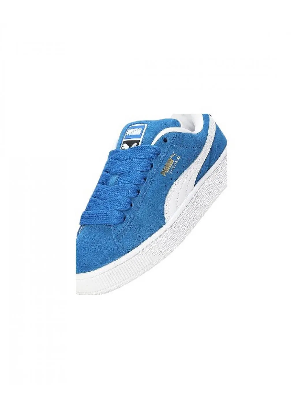Детские кроссовки на шнуровке Puma Suede XL, Blaau Weiß — фото 4