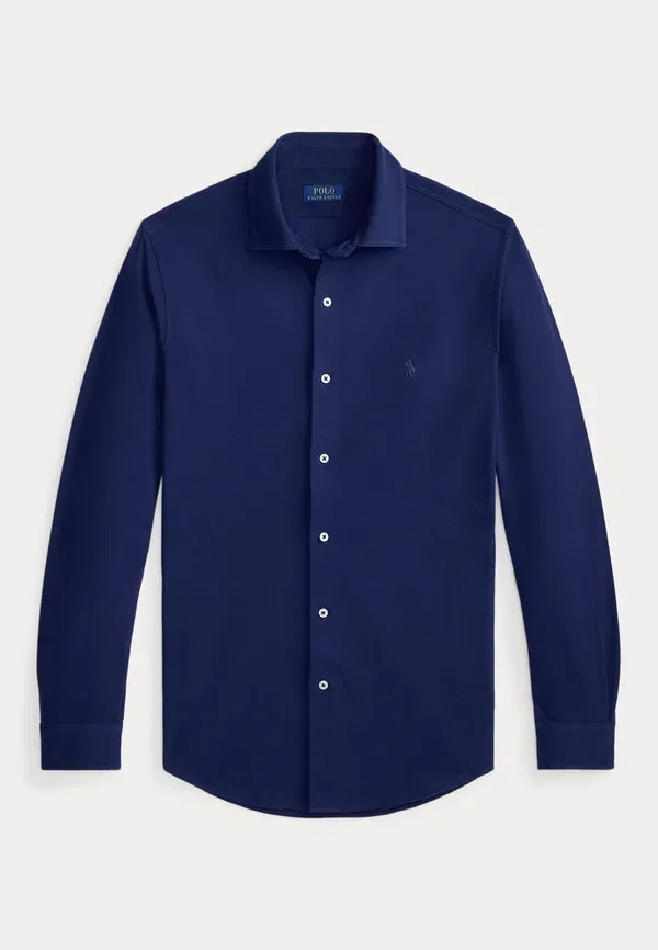 Рубашка хлопковая Featherweight shirt, Polo Ralph Lauren, dark blue, темно-синий — фото 4