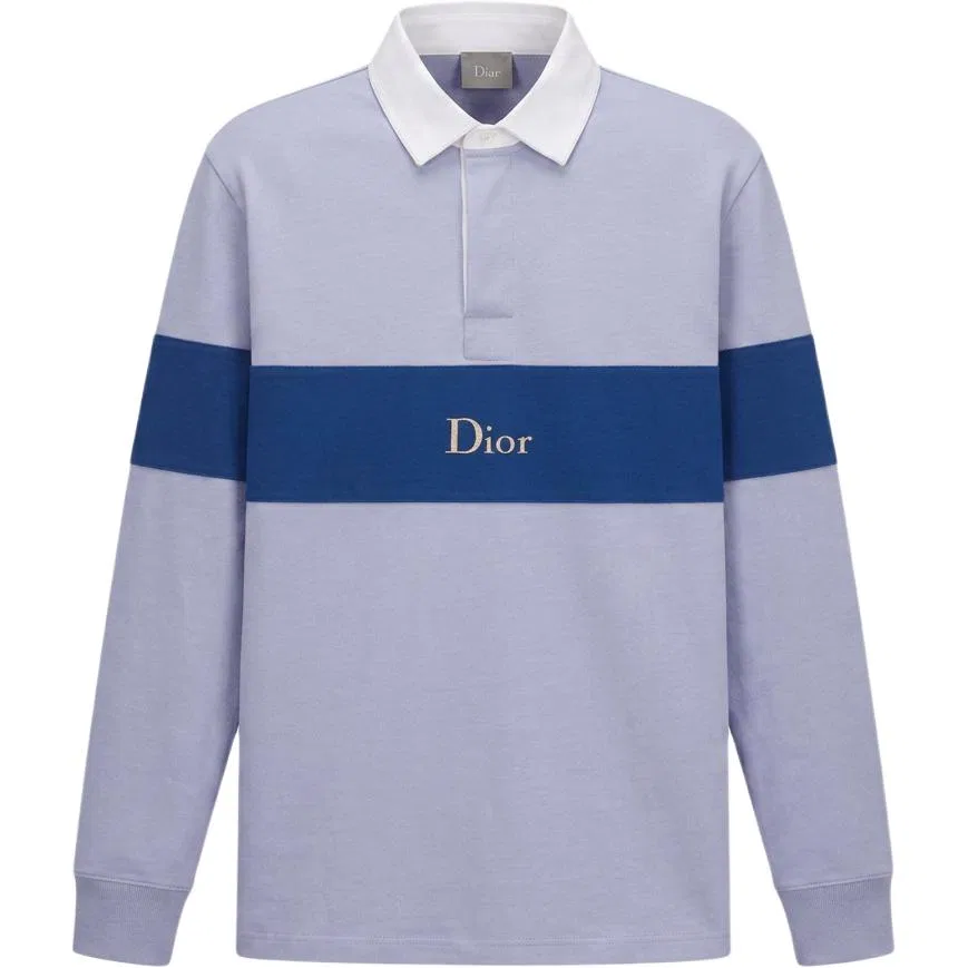 Мужская футболка-поло с воротником Moderate, DIOR, Blue