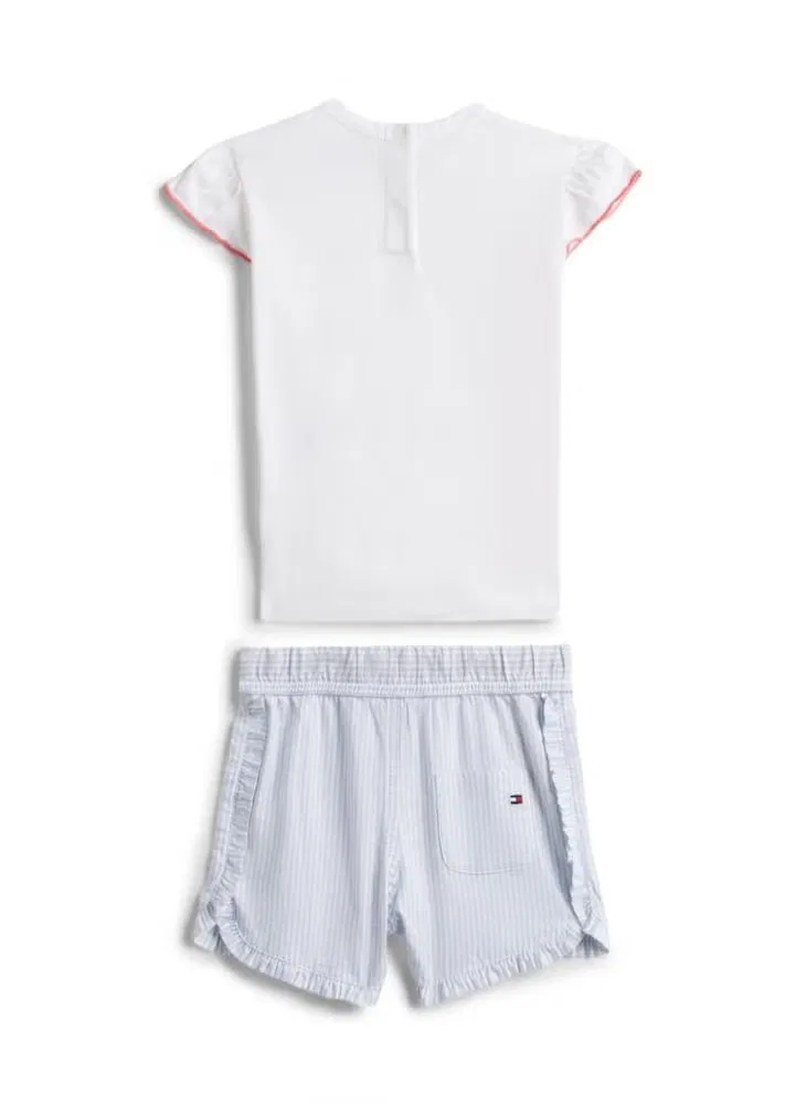 Комплект футболки и шортов с вышивкой Ithaca stripe Tommy Hilfiger, синий — фото 3