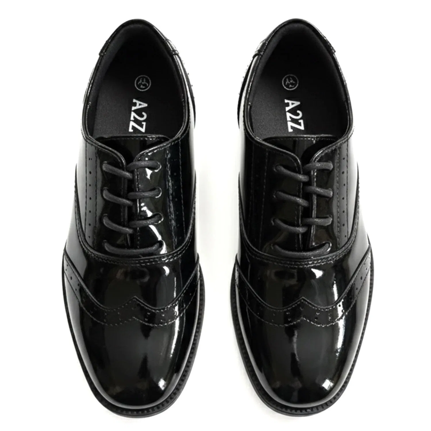 Детские туфли-оксфорды для мальчиков классические с кожаным верхом Sch Oxford Shoes A2Z, Black Paint — фото 3