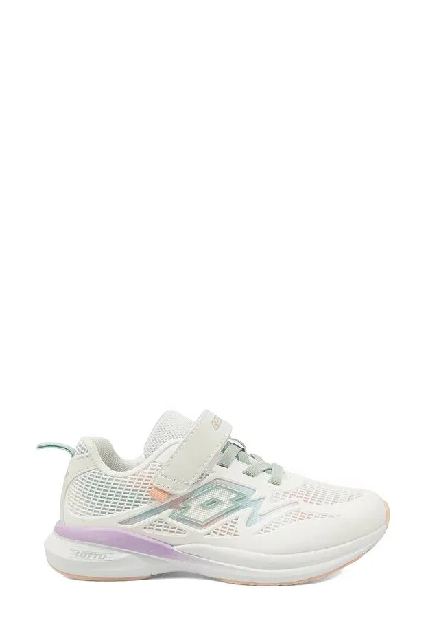 Детские спортивные кроссовки для девочек с принтом Montese g ps 6fx off white Lotto, Broken White-102159099