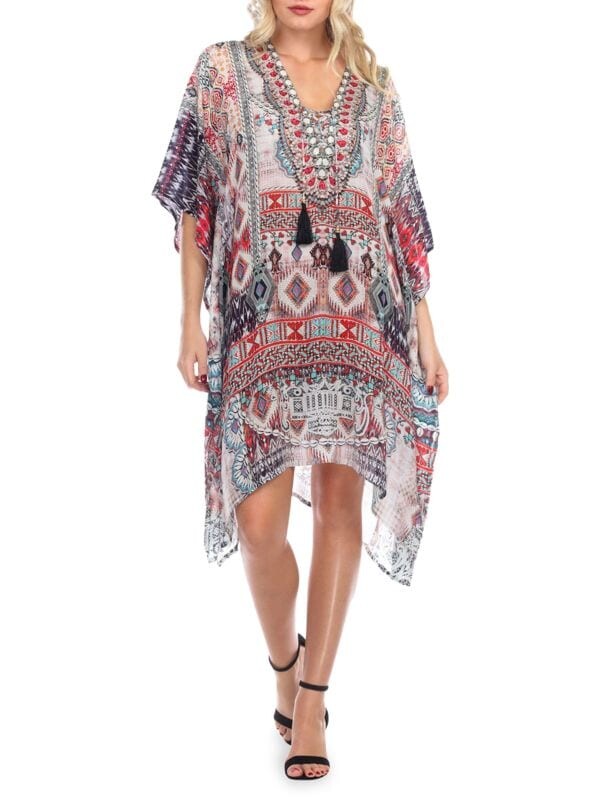 

Накидка из кружева с принтом кафтан La Moda Clothing Red multi, Коричневый, Накидка из кружева с принтом кафтан La Moda Clothing Red multi