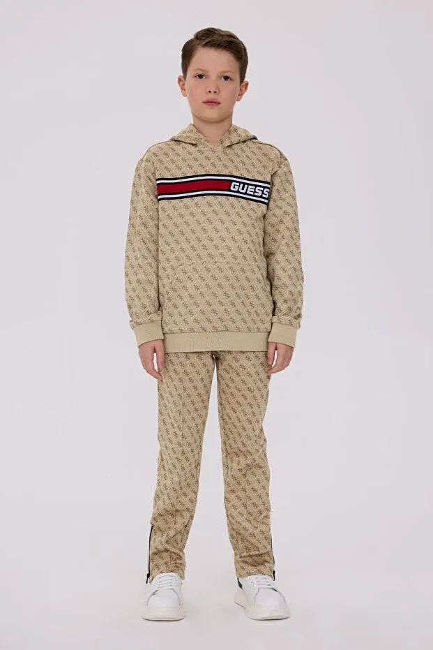 Детское для мальчиков свитшот с принтом Guess, Beige