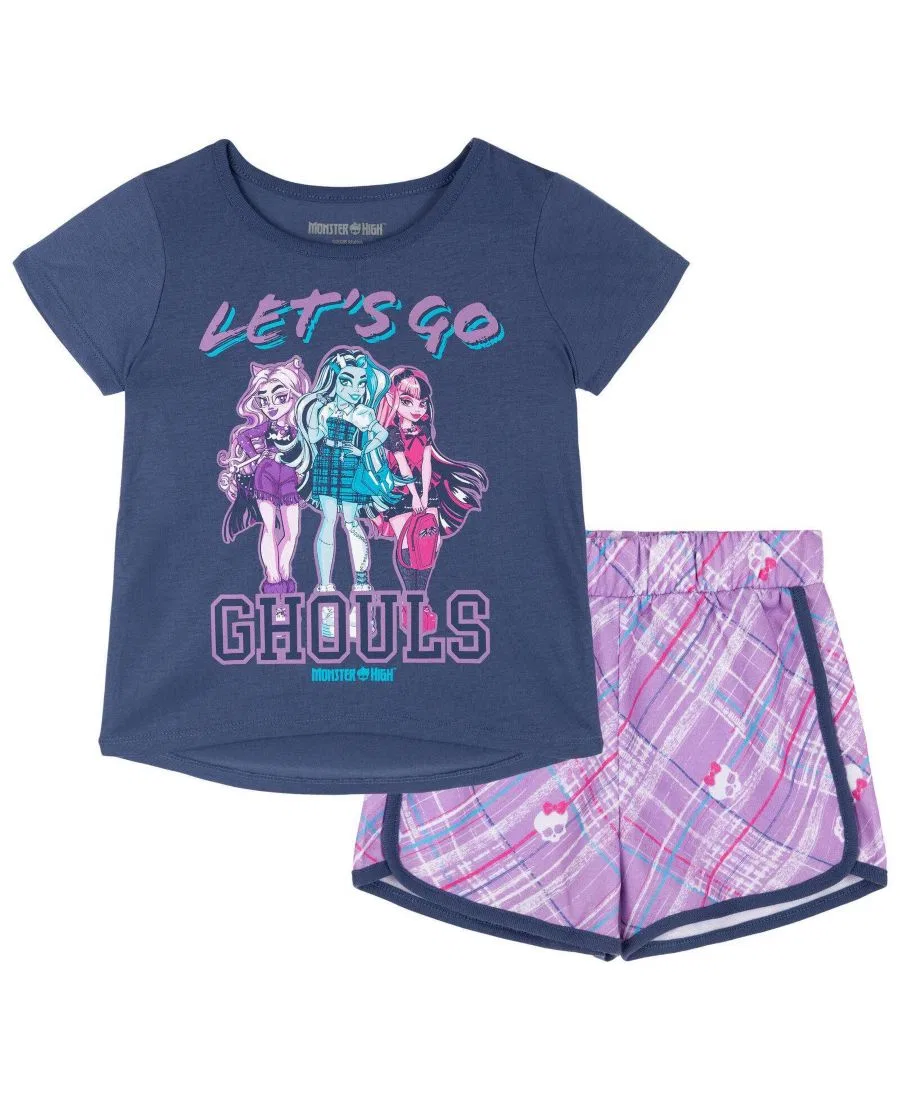 Комплект из футболки и шорт-дольфин Monster High, Slate Blue Lilac