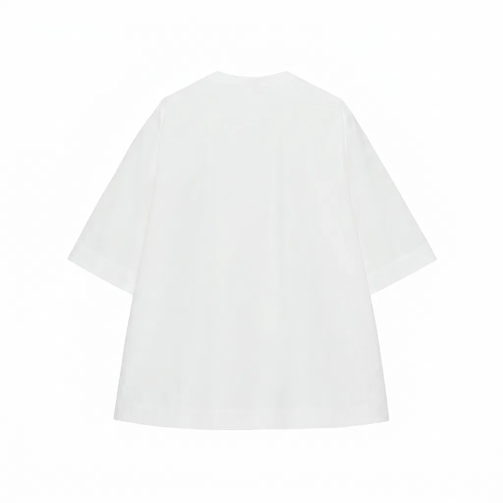 ZARA Женская рубашка с круглым вырезом ZW Shirts White — фото 3