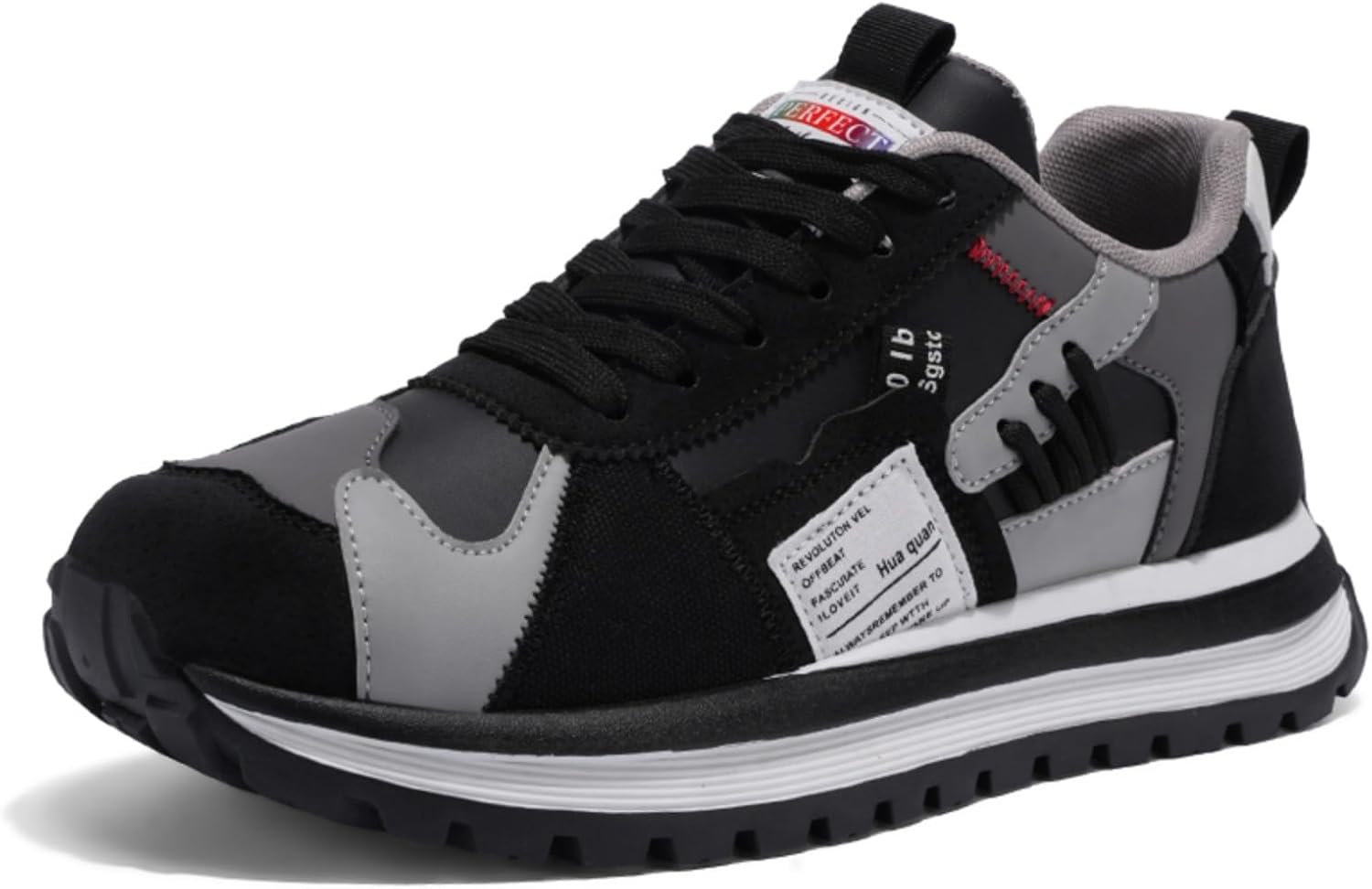 

Мужские яркие, модные и ретро-кеды на платформе из парусины: повседневный стиль на шнуровке, подходят для прогулок, тенниса и бега Kpdwfms, черный