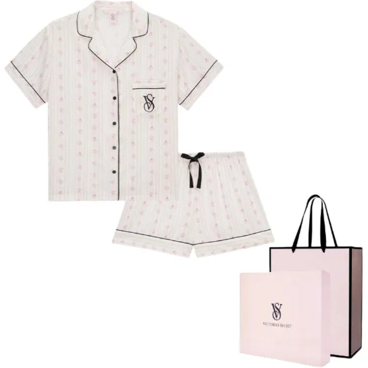 Женская пижама с цветочным принтом Victoria's Secret, Light Pink Floral — фото 3