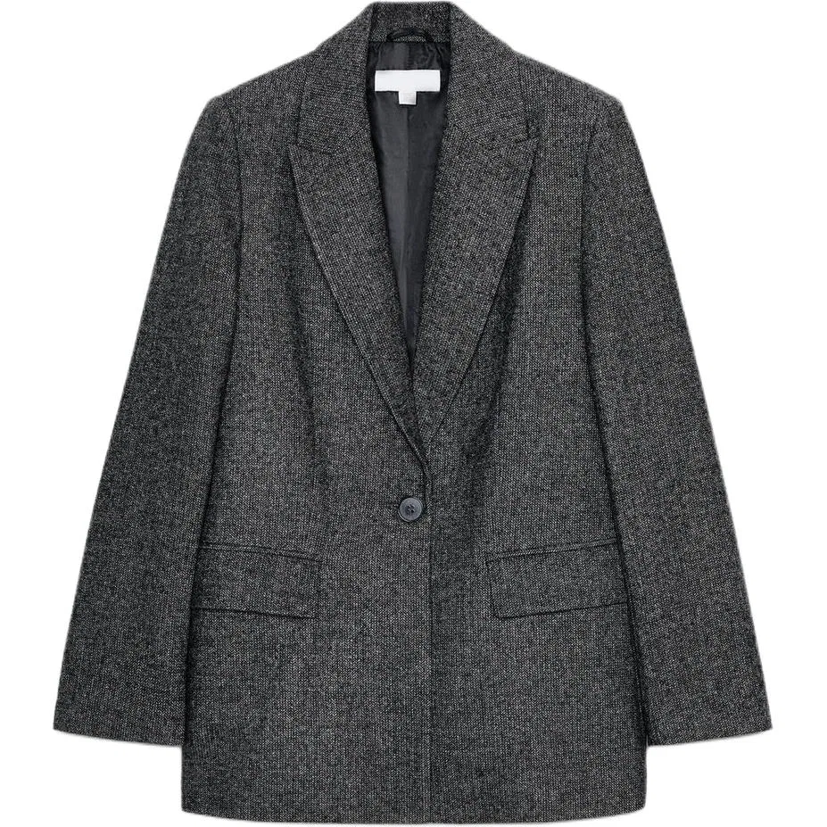 Женский деловой костюм серо-коричнево-желтый ZARA