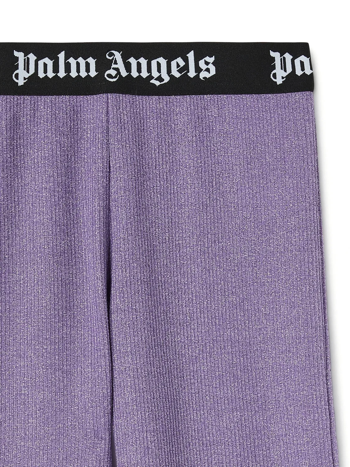 Спортивные брюки с лого и люрексом Palm Angels, фиолетовый — фото 3