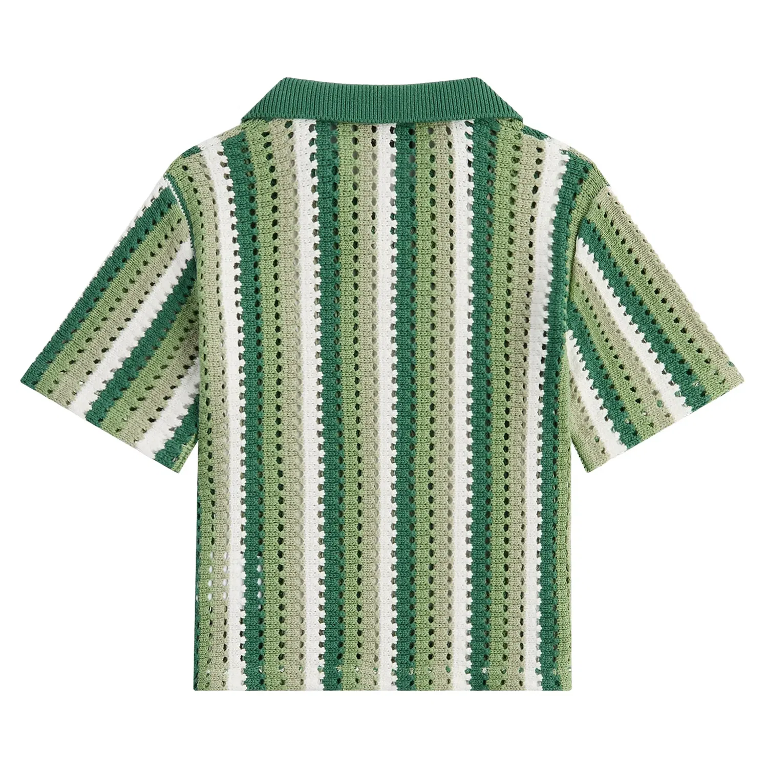 Вязаная толстовка-поло Kith Open Knit Pullover Polo, зеленый — фото 2