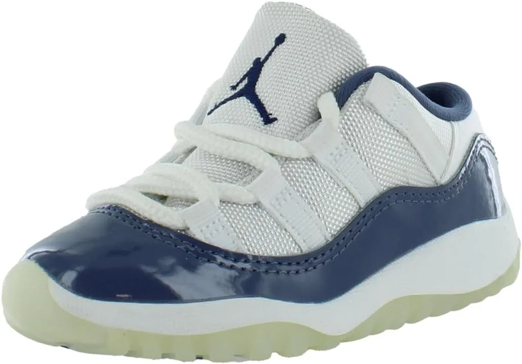 Детские кроссовки для мальчиков Air Jordan 11 Retro Low Nike, White/Midnight Navy-White