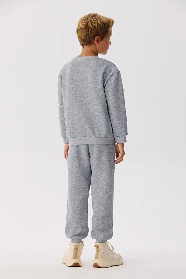 Детские свитшот для мальчиков с длинным рукавом Nebbati Basic, Gray — фото 4