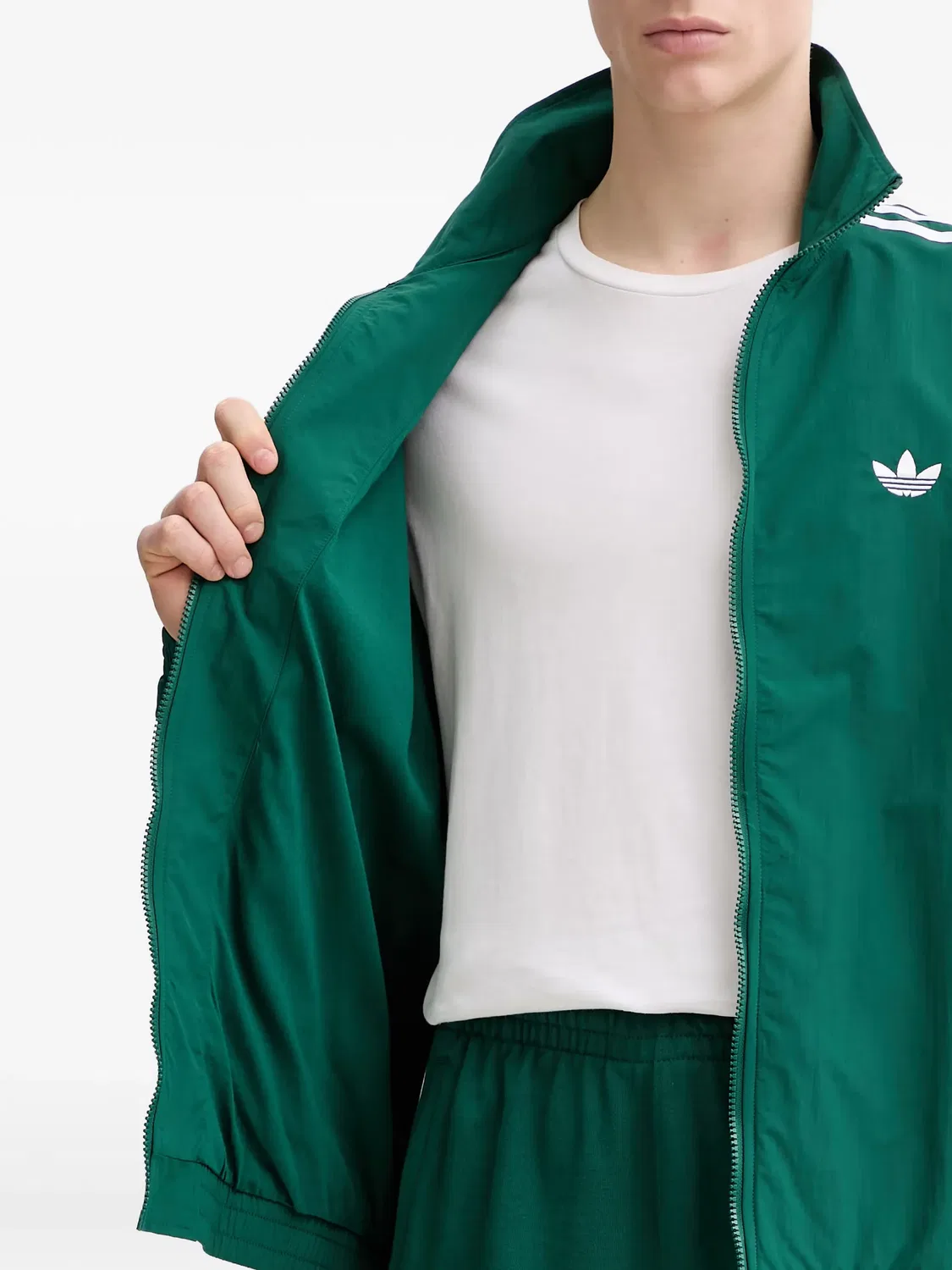 Трек-куртка Firebird зеленая Adidas, зеленый — фото 4