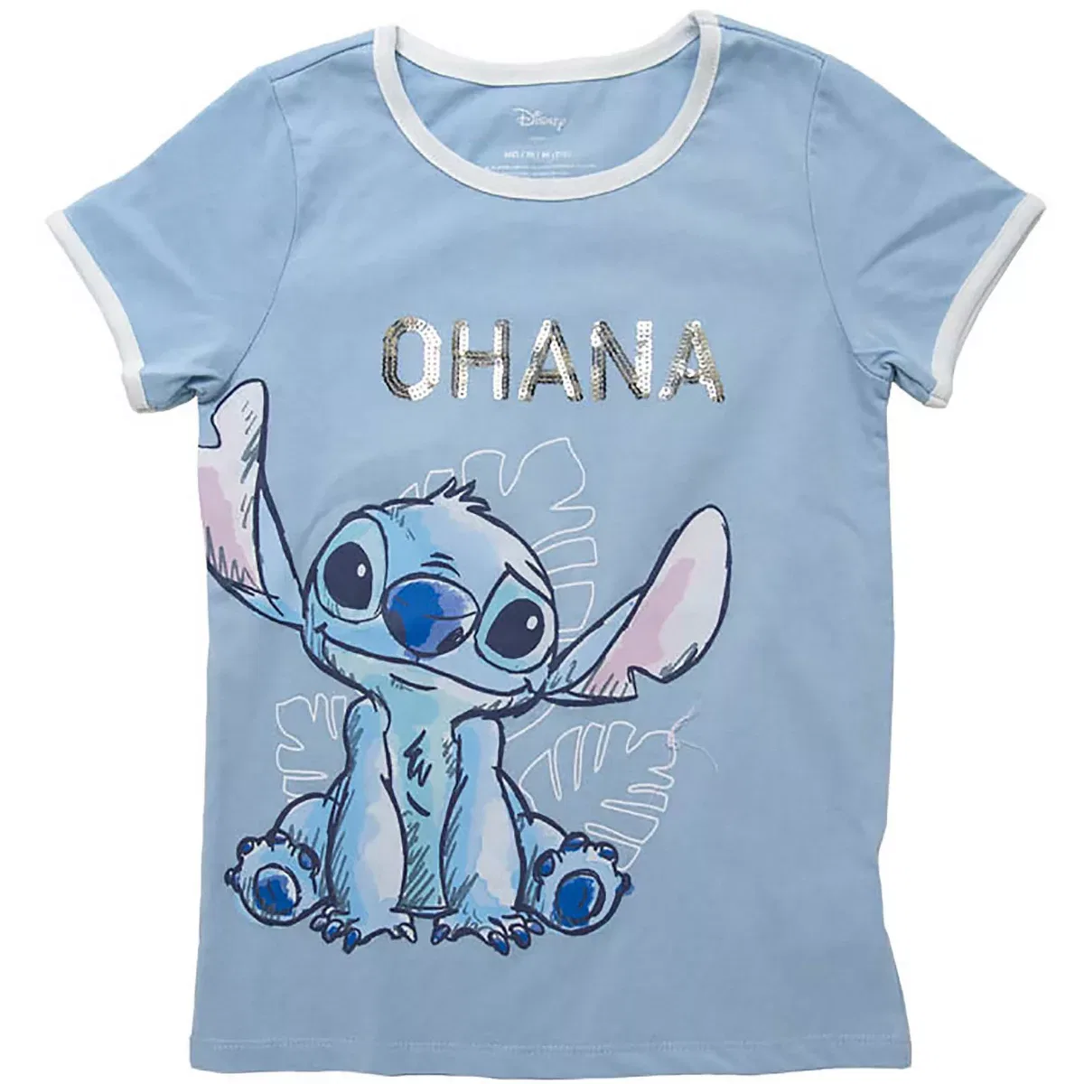 Детская футболка с принтом Ohana Lilo & Stitch, Light Blue