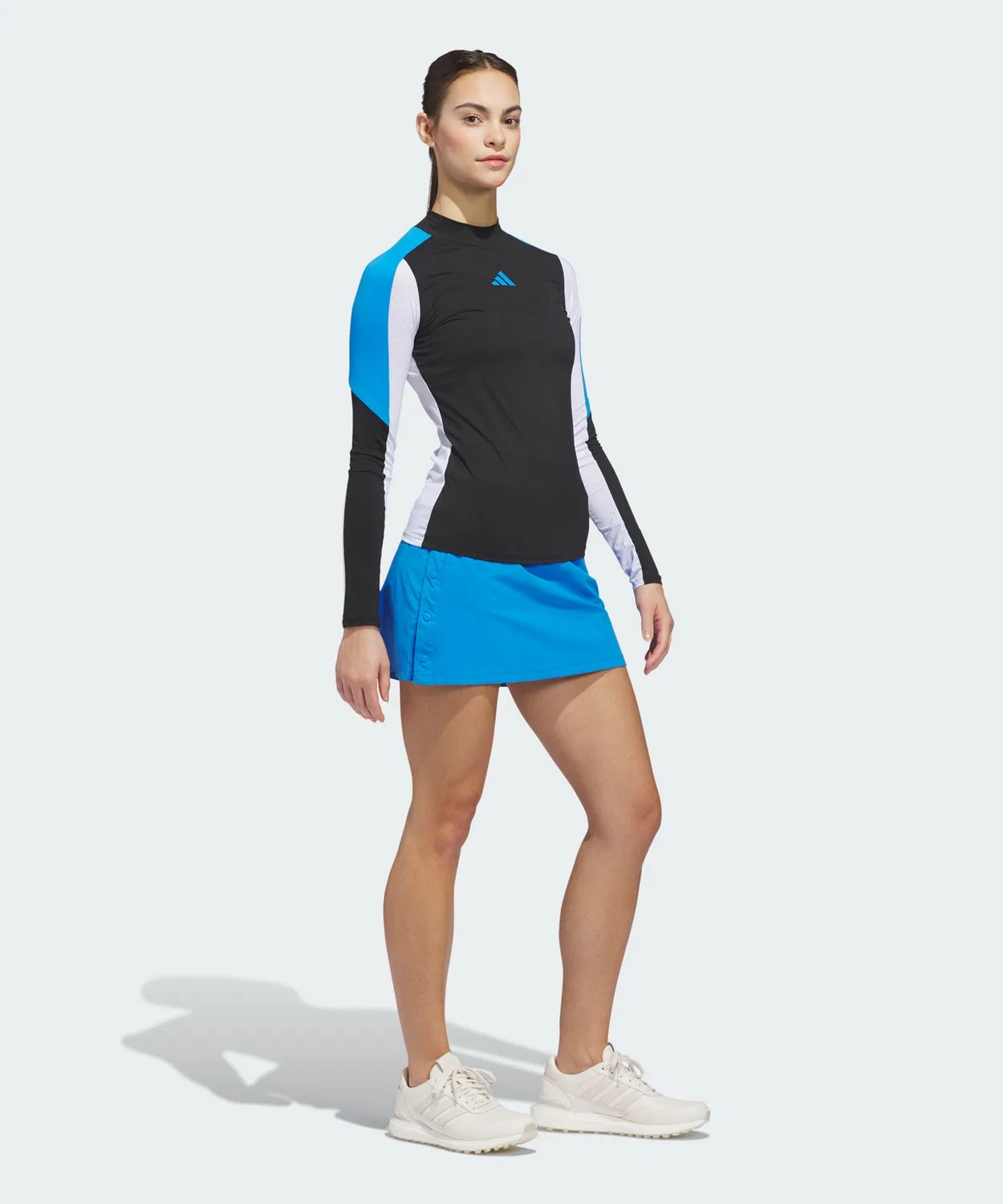 Женская юбка-шорты с принтом Beyond the Course Side Snap Twisted Weave Adidas, Blue — фото 4