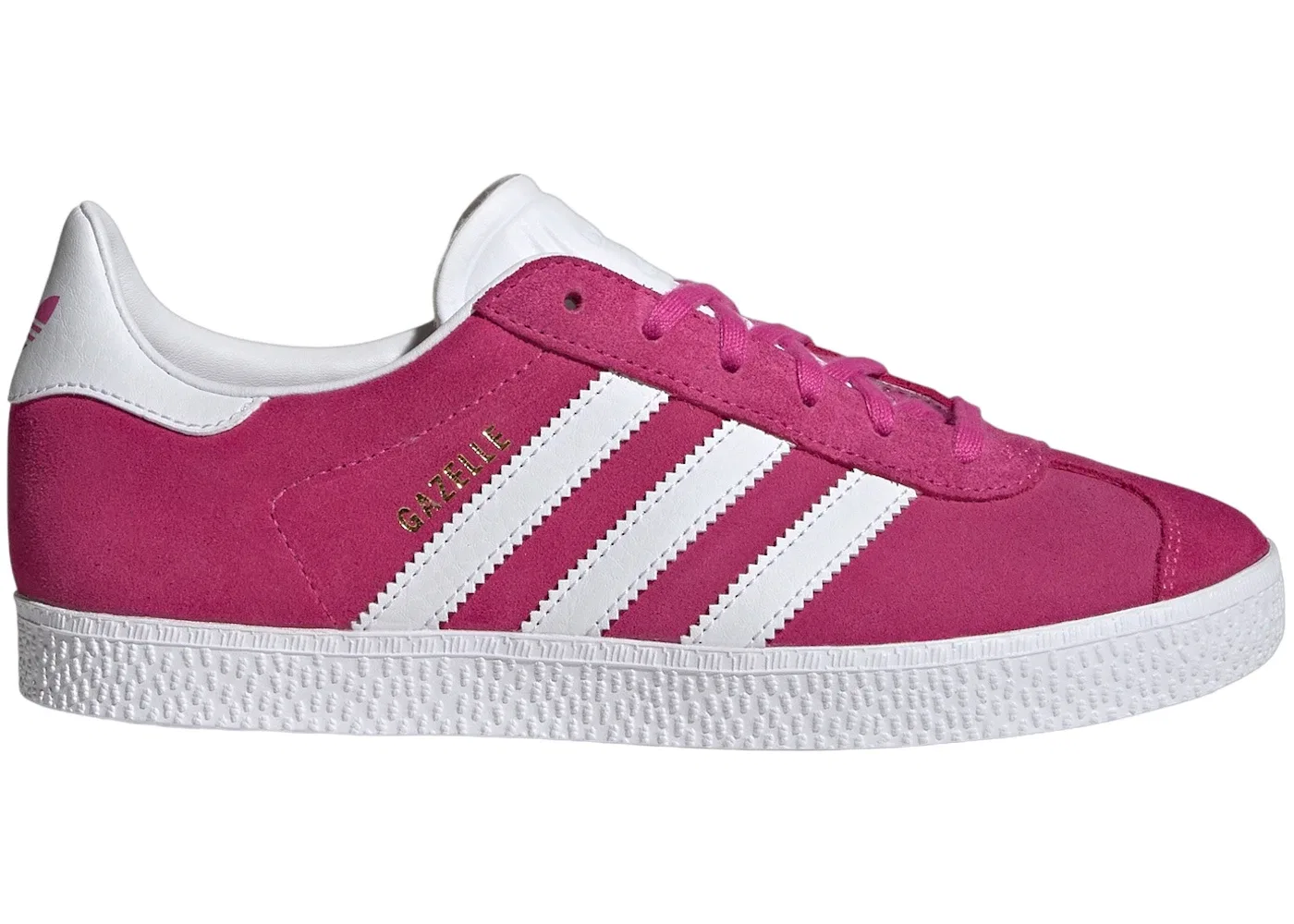 Детские кроссовки с низким профилем Adidas Gazelle Adidas, Semi Lucid Fuchsia Cloud White Gold Metallic
