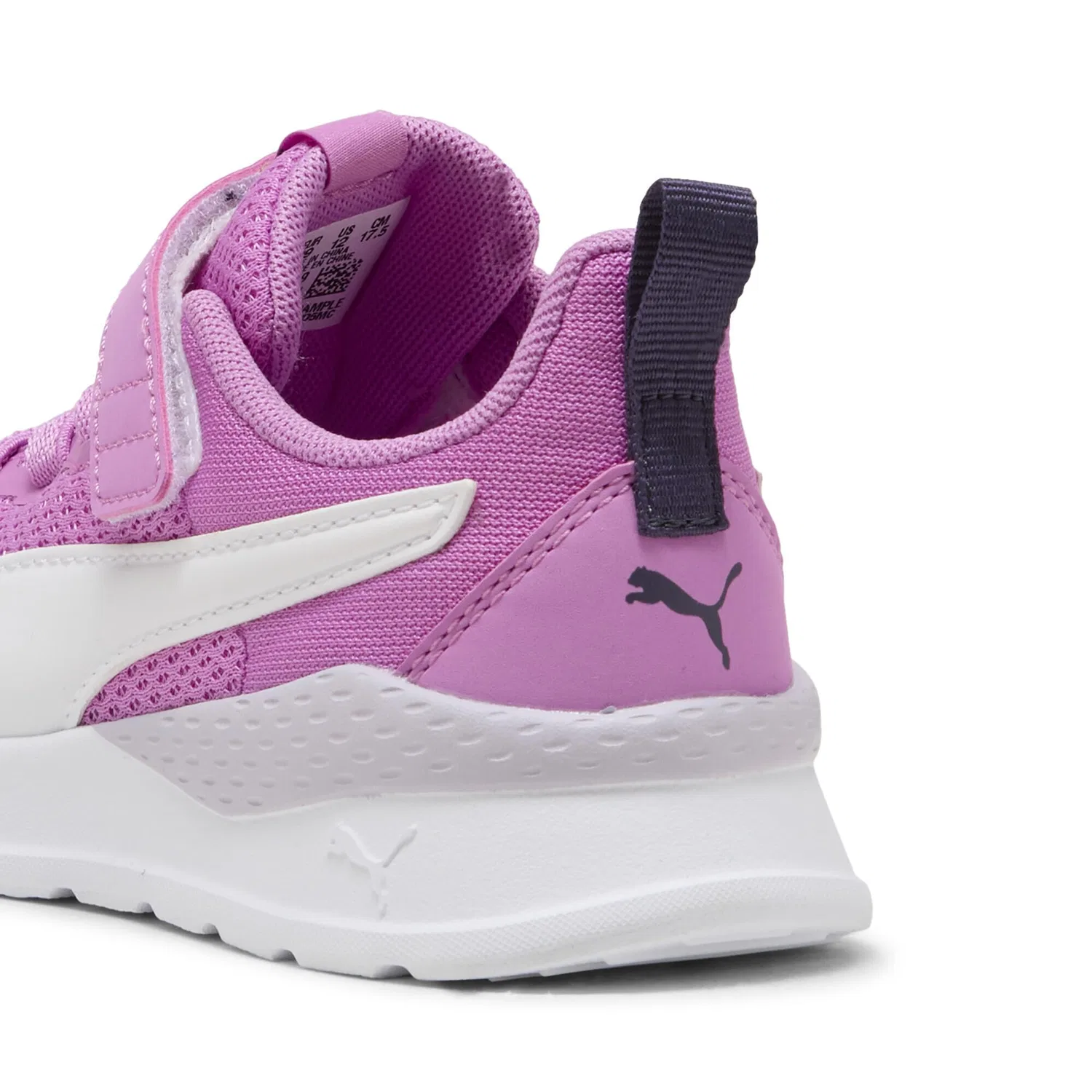 Детские кроссовки для мальчиков с эластичной шнуровкой PUMA, Mauve Pop White Deep Plum Pink Purple — фото 2