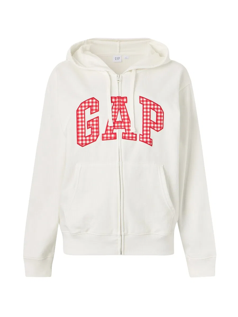 Худи на молнии GAP 'HERITAGE' белого цвета