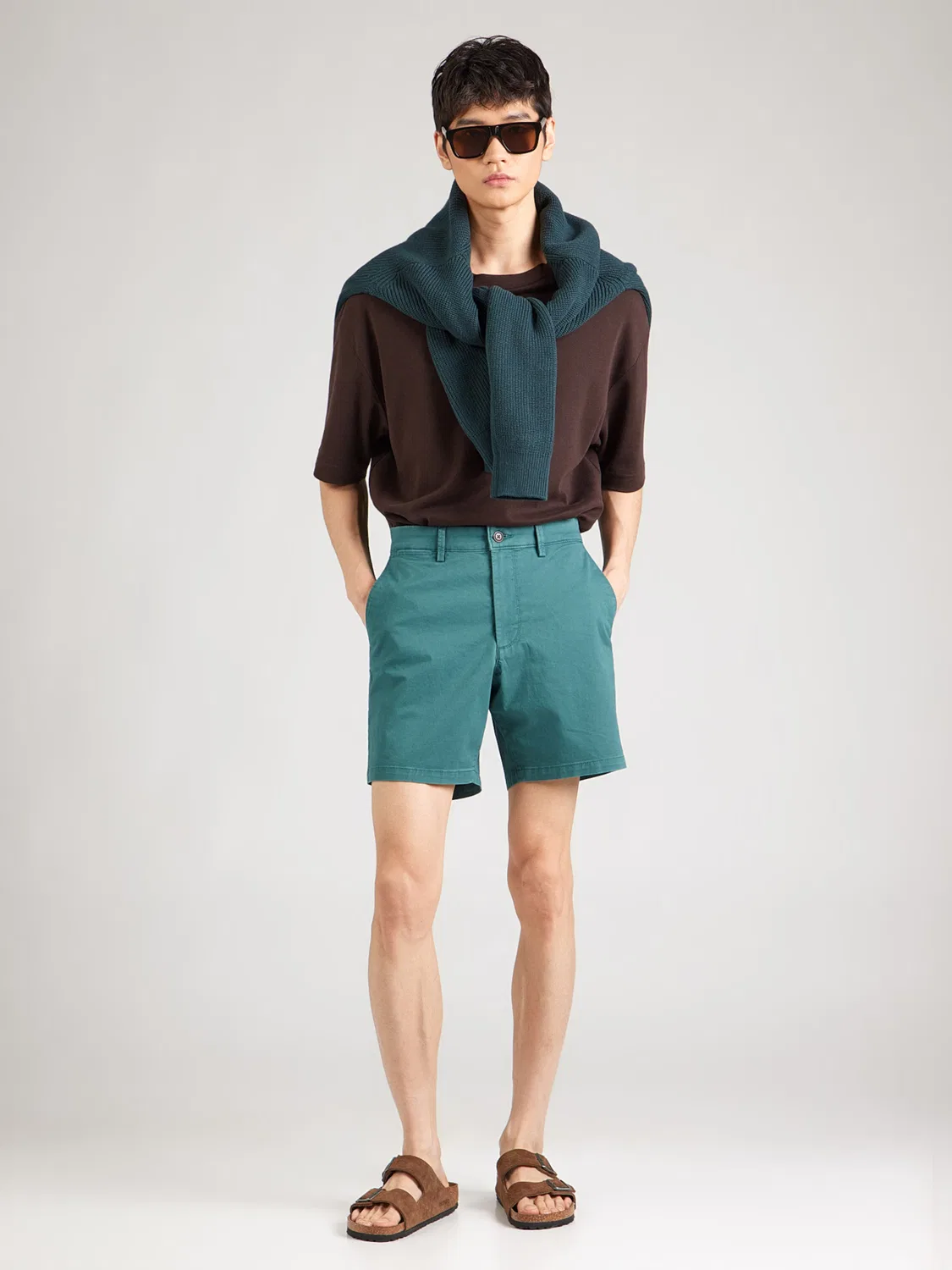 Шорты Gap Regular ESSENTIAL, темно-бирюзовый — фото 3