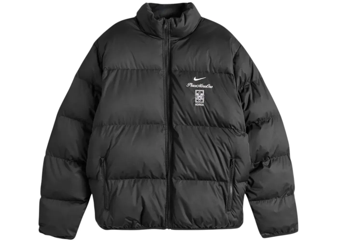Мужская пуховая куртка с принтом Nike x PEACEMINUSONE Korea KFA, Black