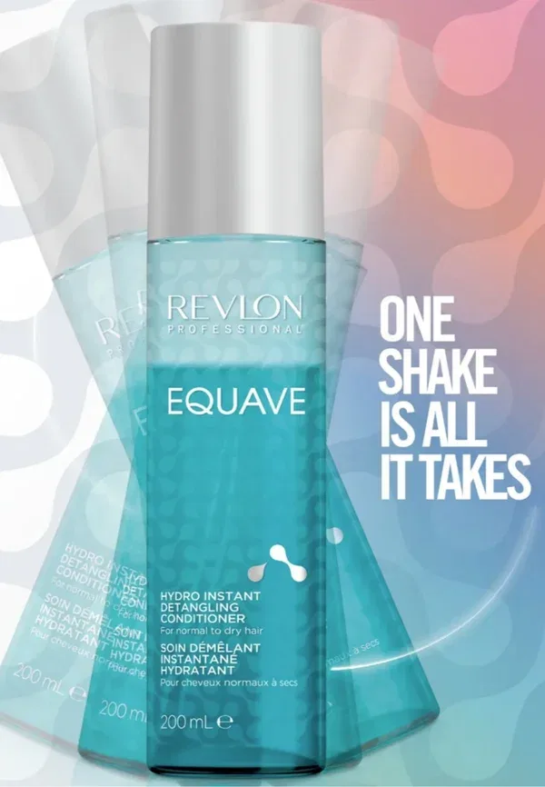 Кондиционер для всех типов волос Equave hydro professional bi-phase detangling conditioner, Revlon Professional 200 мл — фото 4