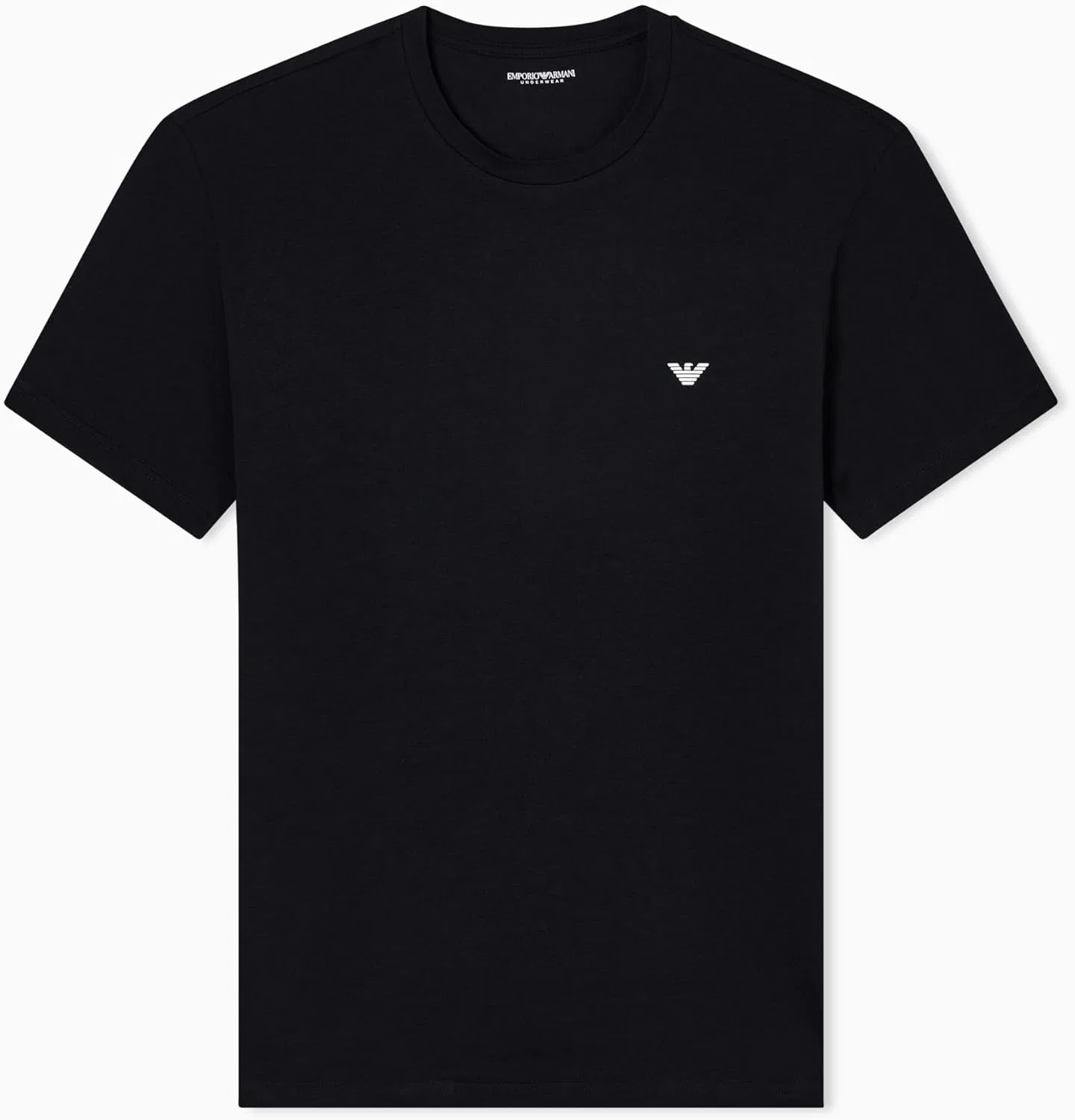 Мужская хлопковая футболка Stretch Cotton Crew Neck Short Sleeve Jersey Shirt Emporio Armani, Black