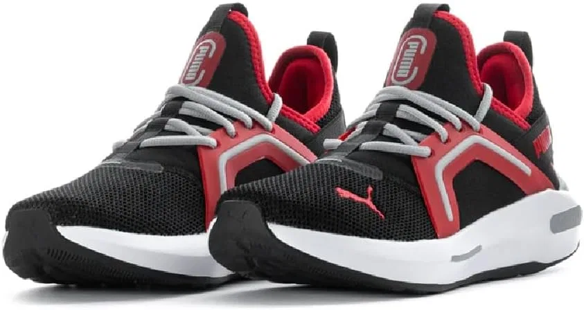 Детские кроссовки для мальчиков Softride Enzo PUMA, Puma Black-Cool Mid Gray-Strong Red — фото 4