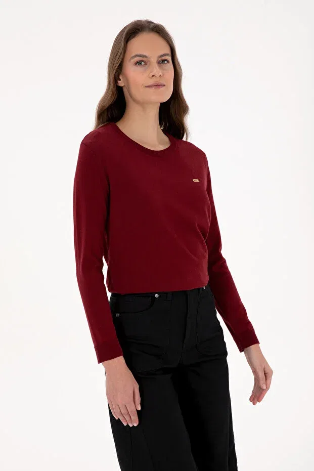 Женский свитер с длинным рукавом U.S. Polo Assn., Burgundy