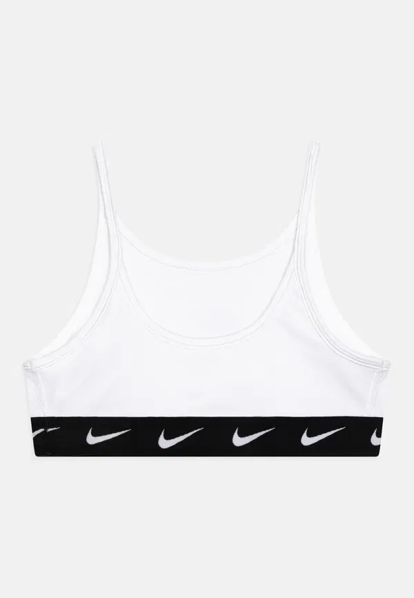 Спортивный бюстгальтер без косточек Df one bra Nike Performance, White/Black, белый/черный — фото 2