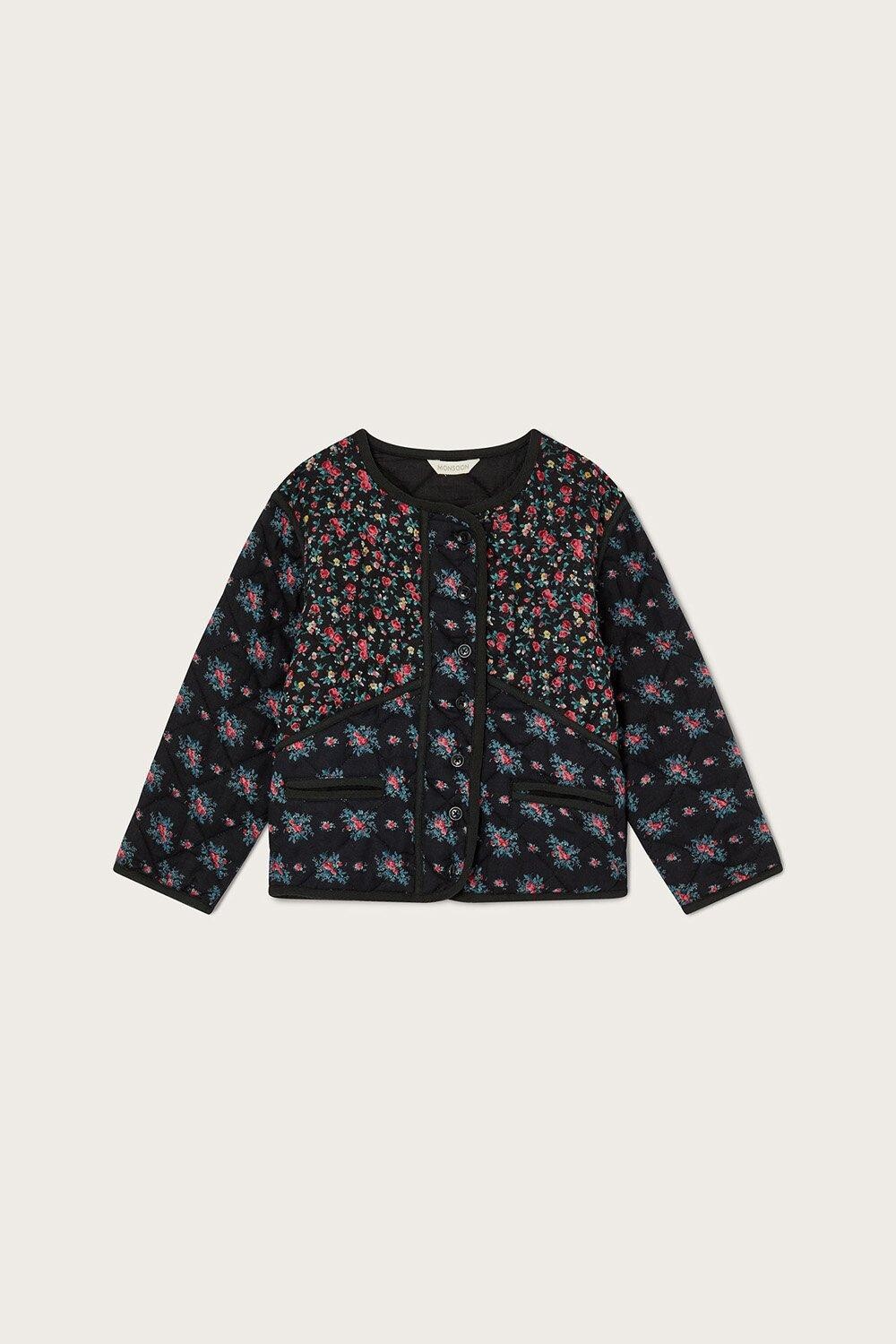 

Стеганая куртка Boutique с цветочным принтом Monsoon, мультиколор