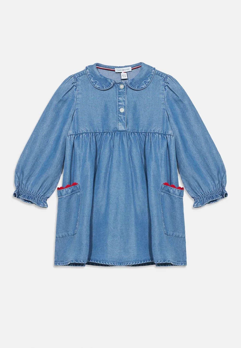 Платье из джинсовой ткани с закругленным воротником Tommy Hilfiger, Light-Blue Denim — фото 3