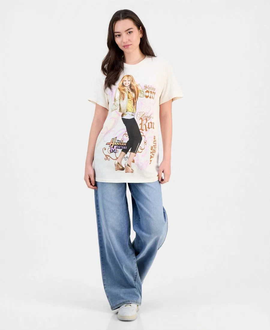 Футболка с принтом Hannah Montana Cotton Short-Sleeve T-Shirt Disney, White — фото 4