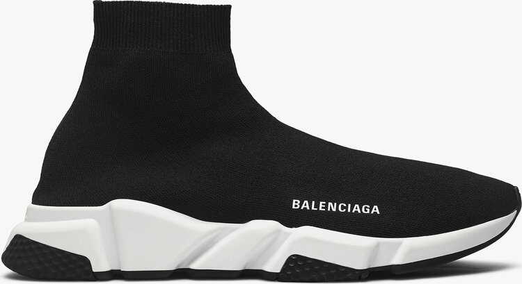 

Кроссовки Balenciaga Speed Sneaker Black White 2018, черный