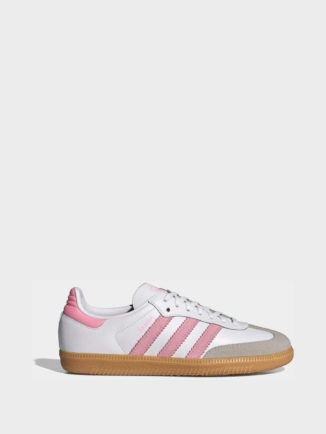 Кроссовки Samba OG, adidas Originals, бело-розовые