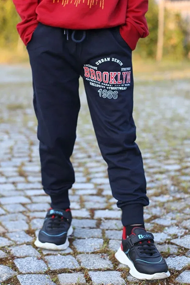 Детские спортивные штаны для девочек с принтом Dragora, Navy Blue1